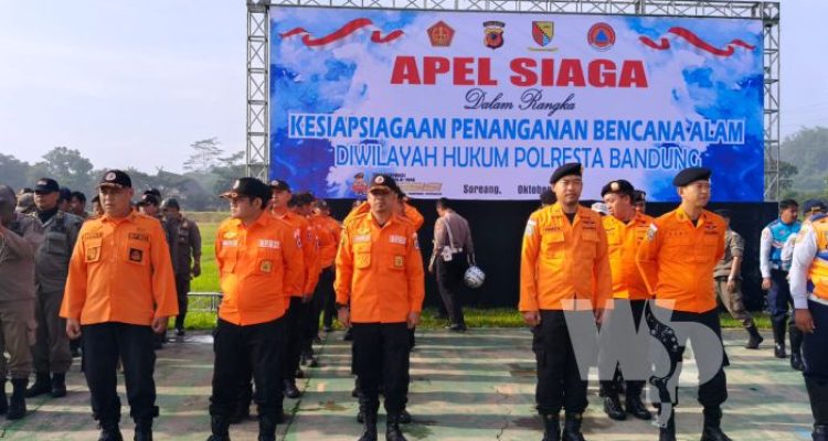 Ratusan Personel Berbagai Instansi Kabupaten Bandung Ikuti Apel Siaga Kebencanaan